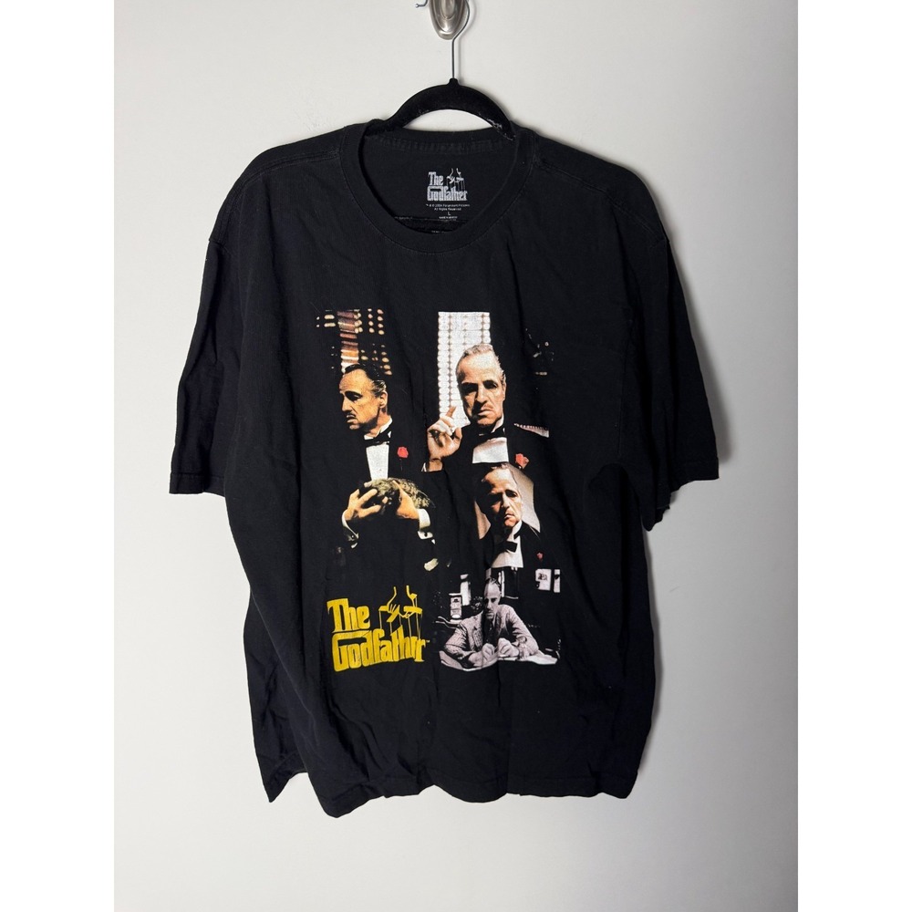 The Godfather Movie Short Sleeve Tee Shirt Mens L Black Mobster Movie